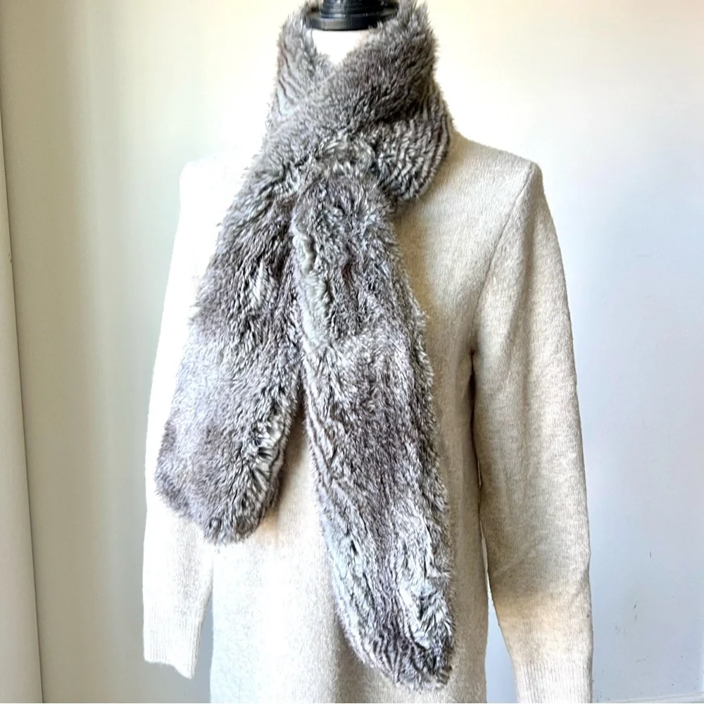 RESTORATION HARDWARE Luxe Faux Fur Snood Neck Warmer Scarf—OS